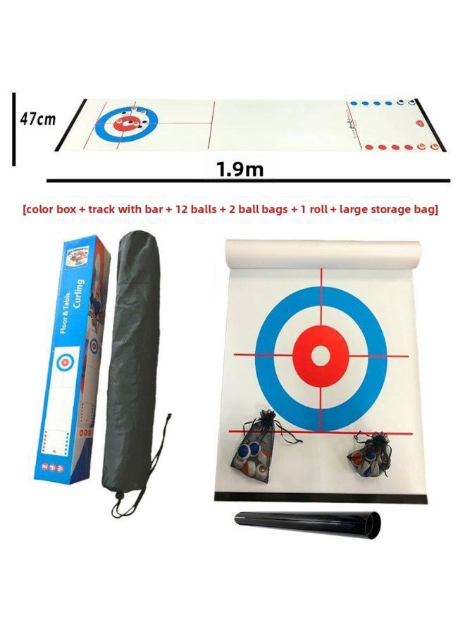 Table Curling Toy Family Party Game Tabletop Ice Hockey Curling Board Game Children's Dryland Sand Curling Bowling Props